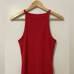 (NWT) Free People Mia Rib Tank Top Salsa Red Size Large
